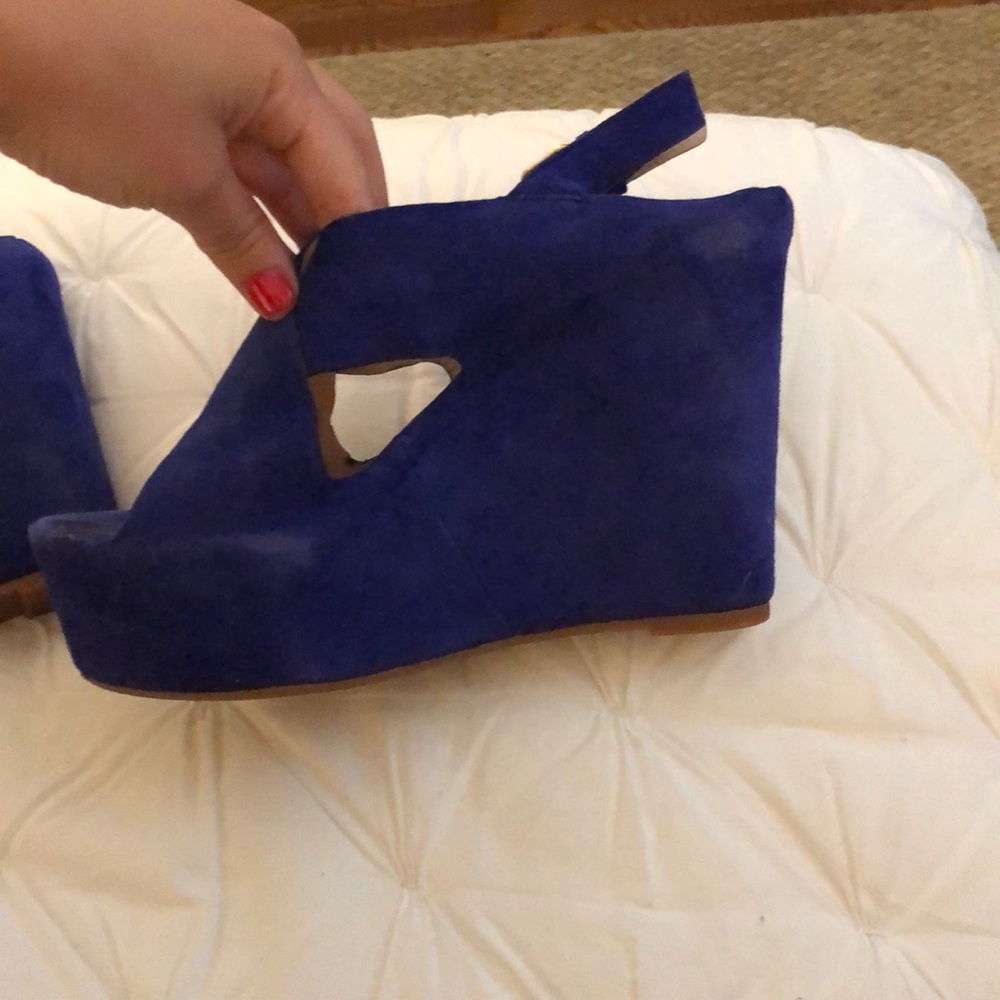 Royal blue dolce vita wedges